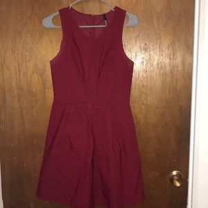 Burgundy a-line dress